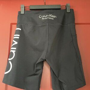 Calvin Klein Black High-Waisted Biker Shorts – Size M